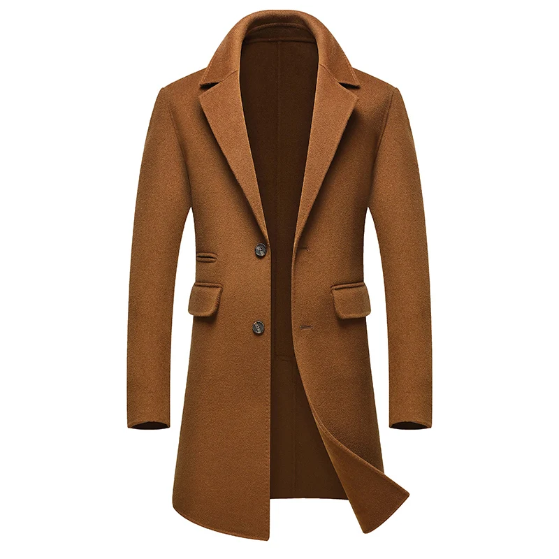 Новое шерстяное пальто для мужчин 2018 мужской длинный тренчкот