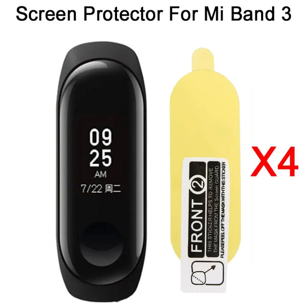 Новая мода 4 шт. мягкий Смарт часы протектор экрана Mi Band 3 пленка с защитой от