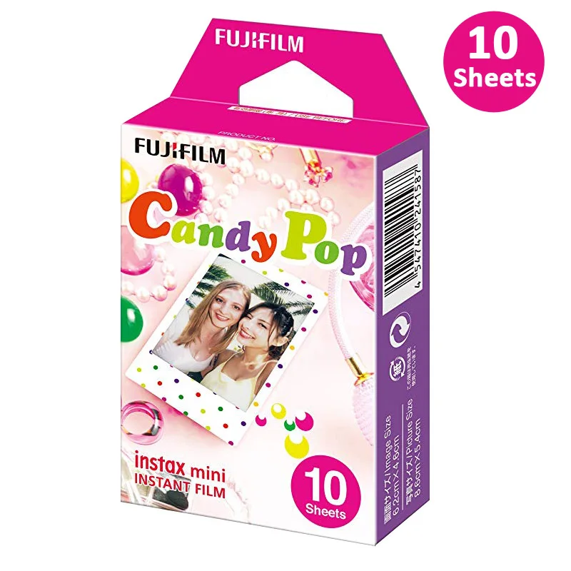 Пленка Fujifilm Instax Mini на выбор фоторамка 10-100 лист фотобумага для камеры Instax Mini 9 Mini 8 Instant Mini 70 90 - Цвет: 10 Sheets Candy Pop