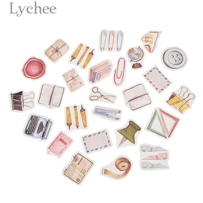 

Learning Stationery Pattern Stickers Creative Die-cuts Decals DIY Album Scrapbooking Photo Decoration