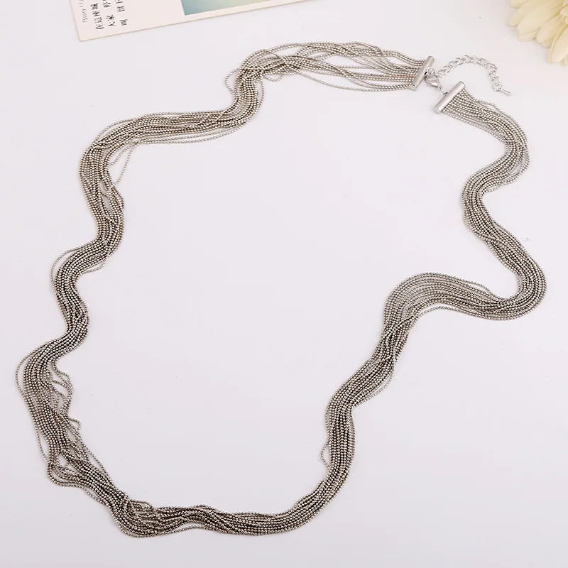 LZHLQ многослойные бусы цепочки массивное ожерелье Женские Ювелирные изделия