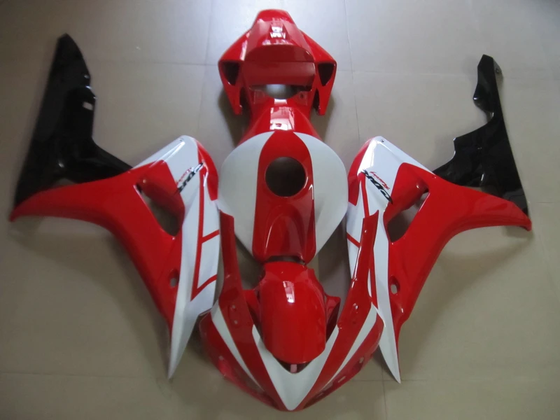 Литьевой формованный обтекатель комплект для Honda CBR1000RR 06 07 красный белый кузова
