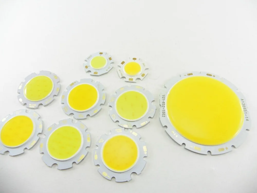 10 шт./лот COB 3 Вт 5 7 led cob Чип 240 1200lm боковые 20 28 мм точечные светильники чип на борту