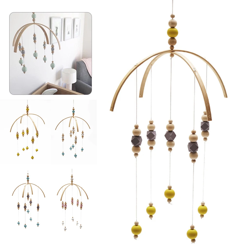 2019 детские погремушки мобильные деревянные бусины колокольчики ветра игрушки