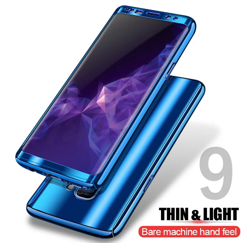 H& A 360 Полное покрытие металлизированный зеркальный чехол для samsung Galaxy S9 S8 Plus Note 8 жесткий защитный чехол для samsung S8 S7 Edge чехол s