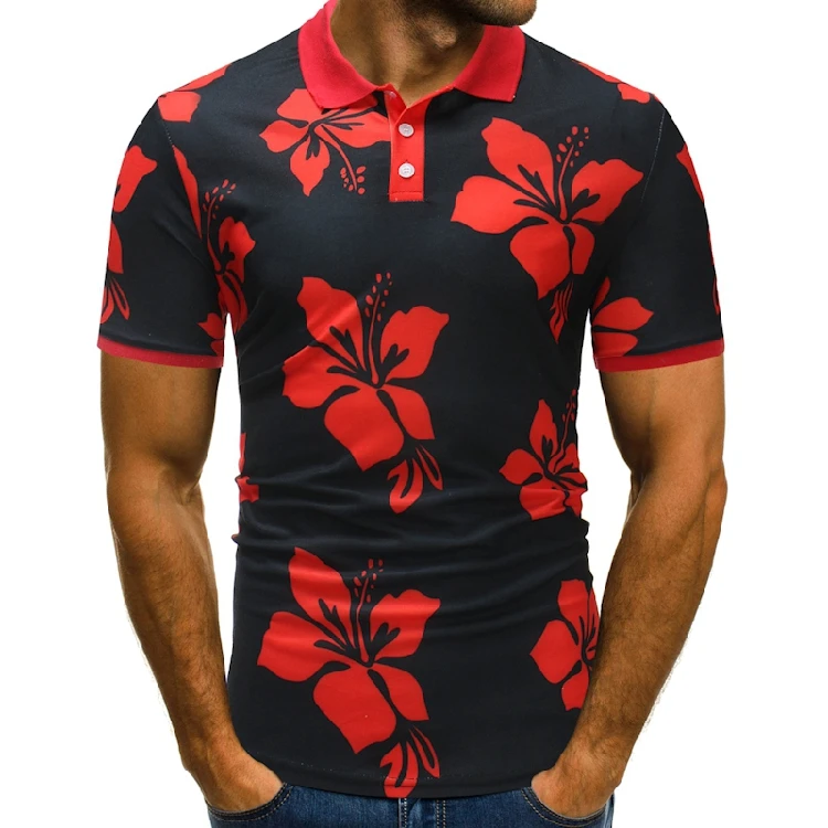 2018 summer new foreign trade express ebay men's casual fashion polo shirt - t355 p35 model 2 | Мужская одежда