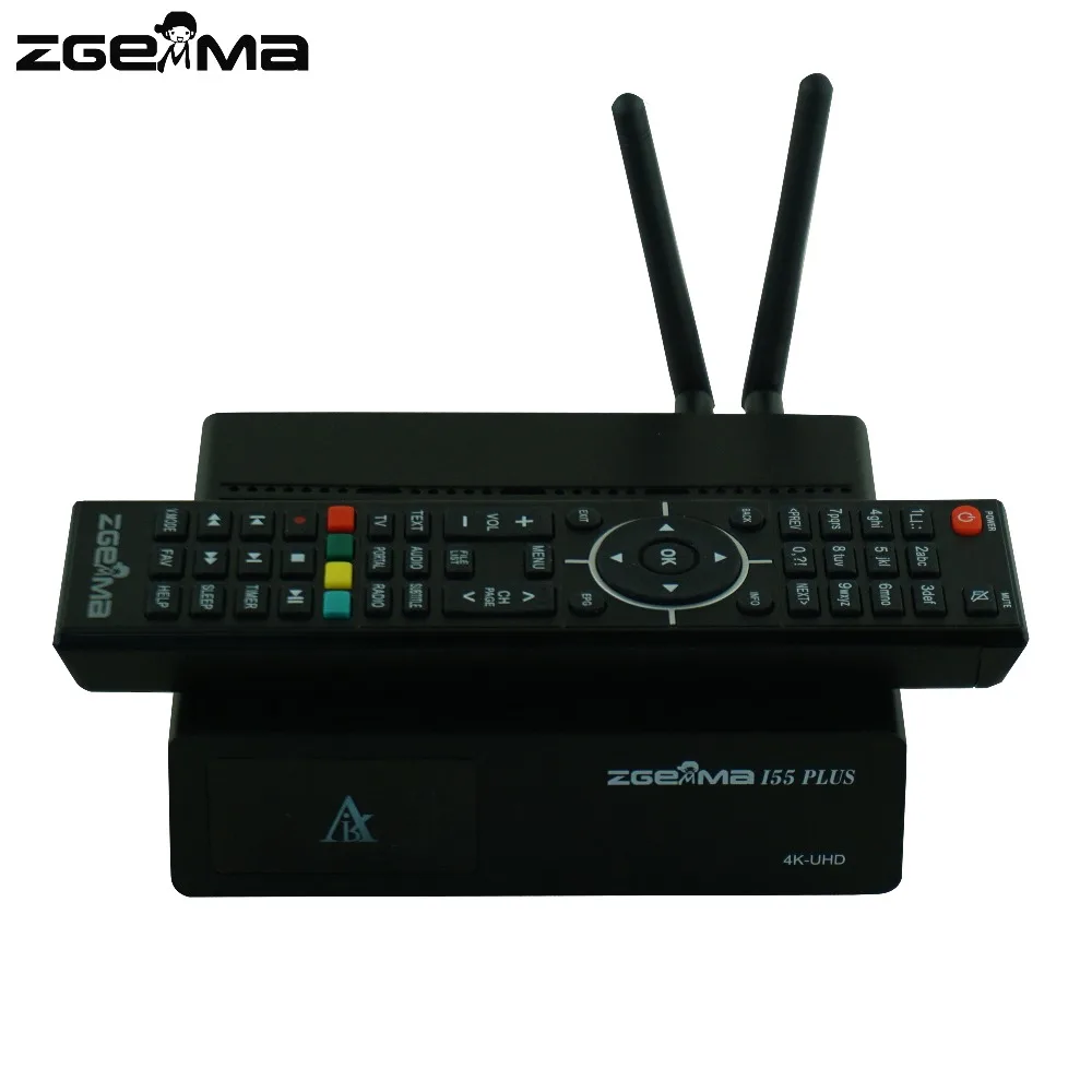 10 шт./лот Новинка 4K UHD IPTV Box ZGEMMA i55 Plus Linux OS E2 H.265/HEVC мультистрим со встроенным
