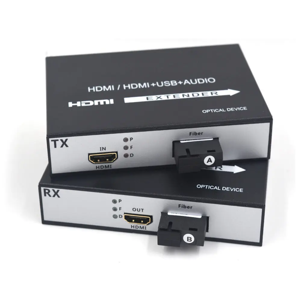 HDMI (аудио/видео) по волокну оптические преобразователи одномодовое волокно до 20