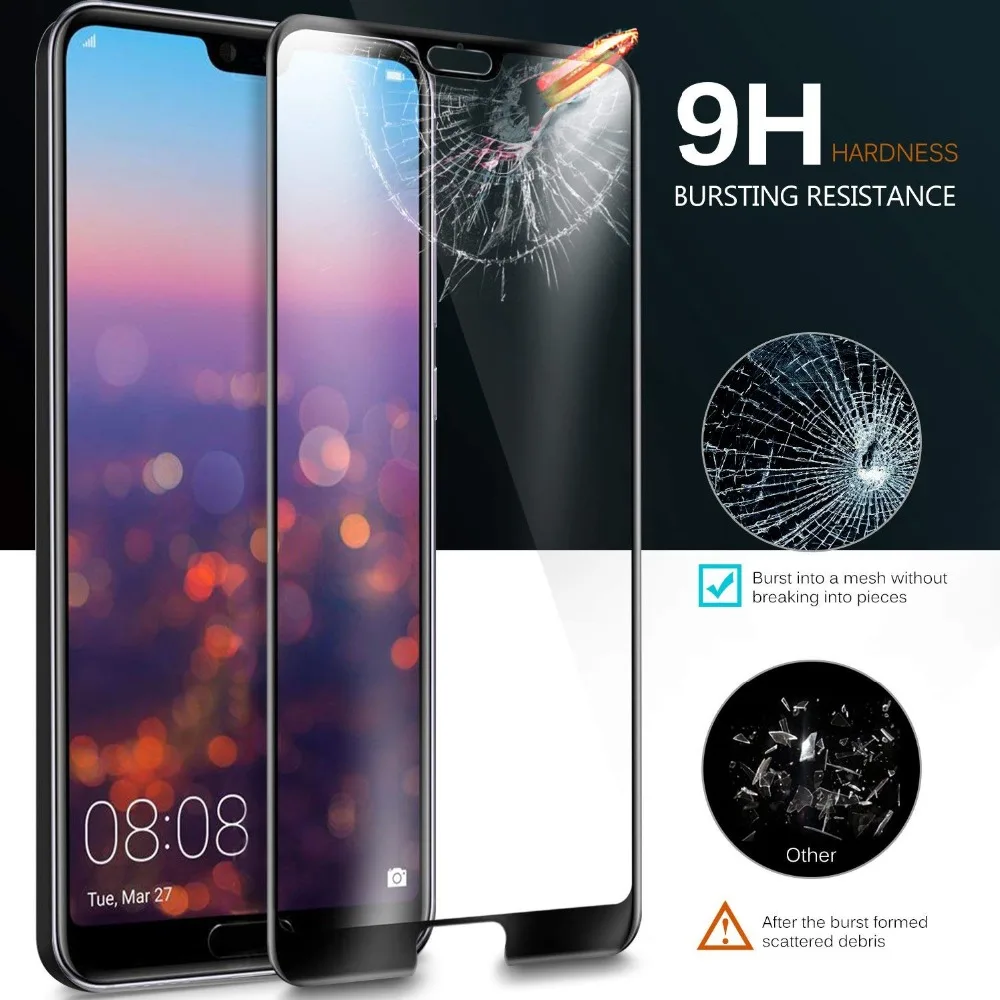 19D изогнутое полное покрытие закаленное стекло для Huawei Nova 3 3i 3E 4 4E защита экрана Y7