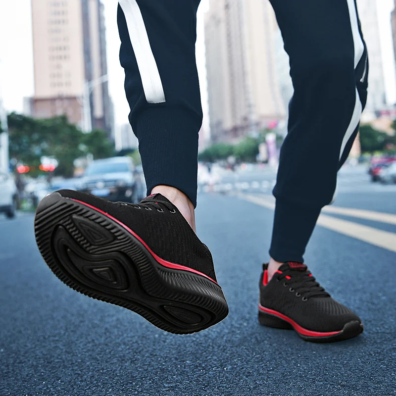 GUDERIAN New Mesh Men Casual Shoes Lace-Up Lightweight Men Shoes Tenis Feminino Comfortable Breathable Walking Shoes Sneakers