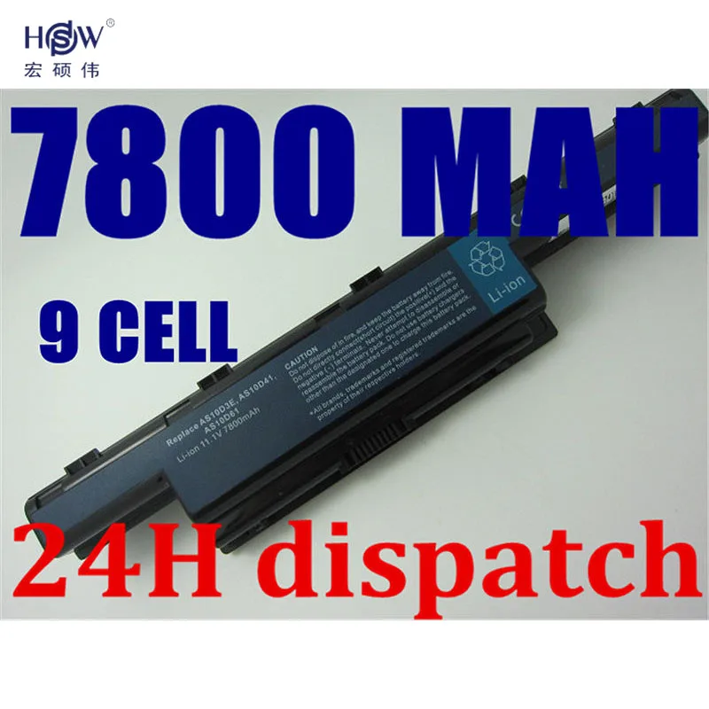 HSW 7800MAH батарея для Acer Aspire 4741 5741g 5742 5742g 5750 5552g 5552 7551G AS10D75 AS10D41 AS10D51 AS10D61 AS10D71 |