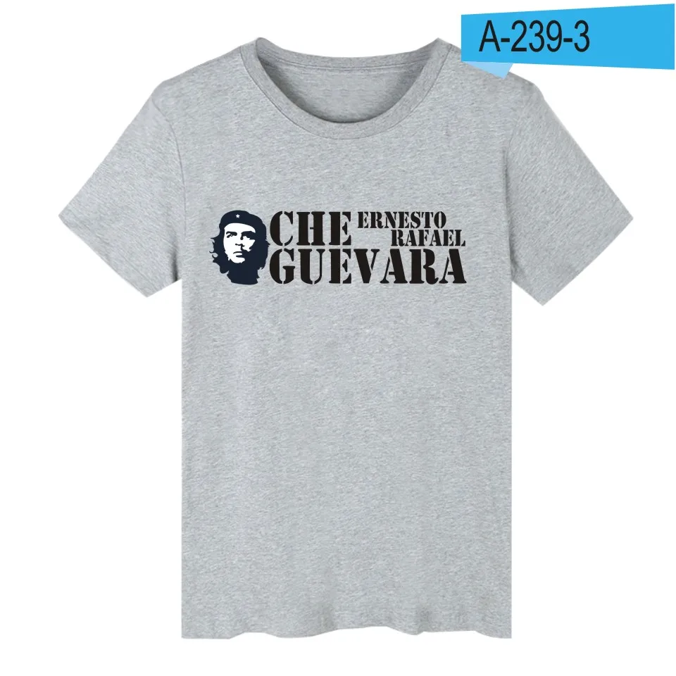 Gray LUCKYFRIDAYF Che Guevara t-shirts printed summer sport men women t shirts casual o-neck tee shirt short sleeve t-shirt tops 4XL - Color: Gray