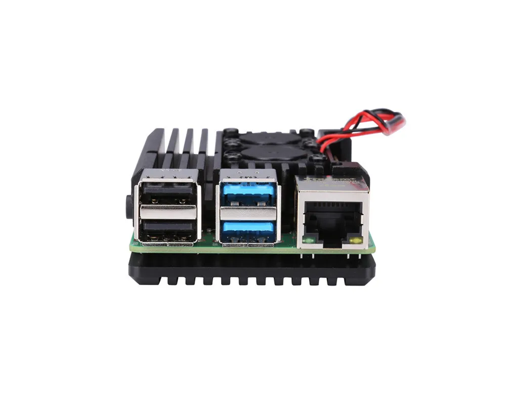 Raspberry Pi CNC чехол из алюминиевого сплава корпус охлаждающий вентилятор теплоотвод для Raspberry Pi 4 Модель B 3B 3B