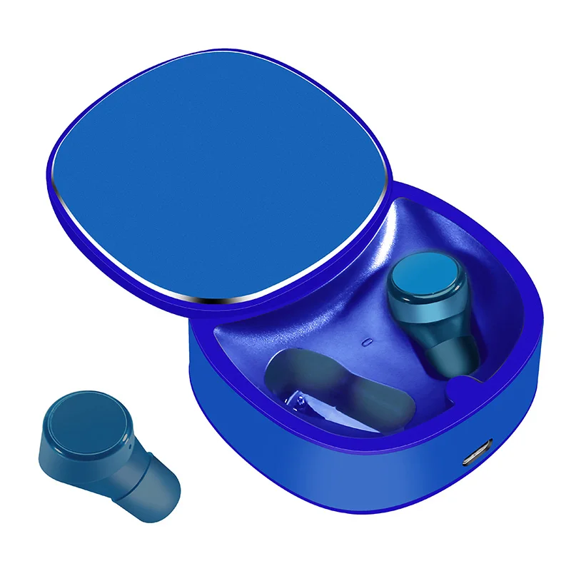 Синий Arlado TWS06 Беспроводная bluetooth-гарнитура с шумоподавлением IPX5 водонепроницаемые спортивные наушники удобные наушники с сенсорным управлением - Цвет: Синий