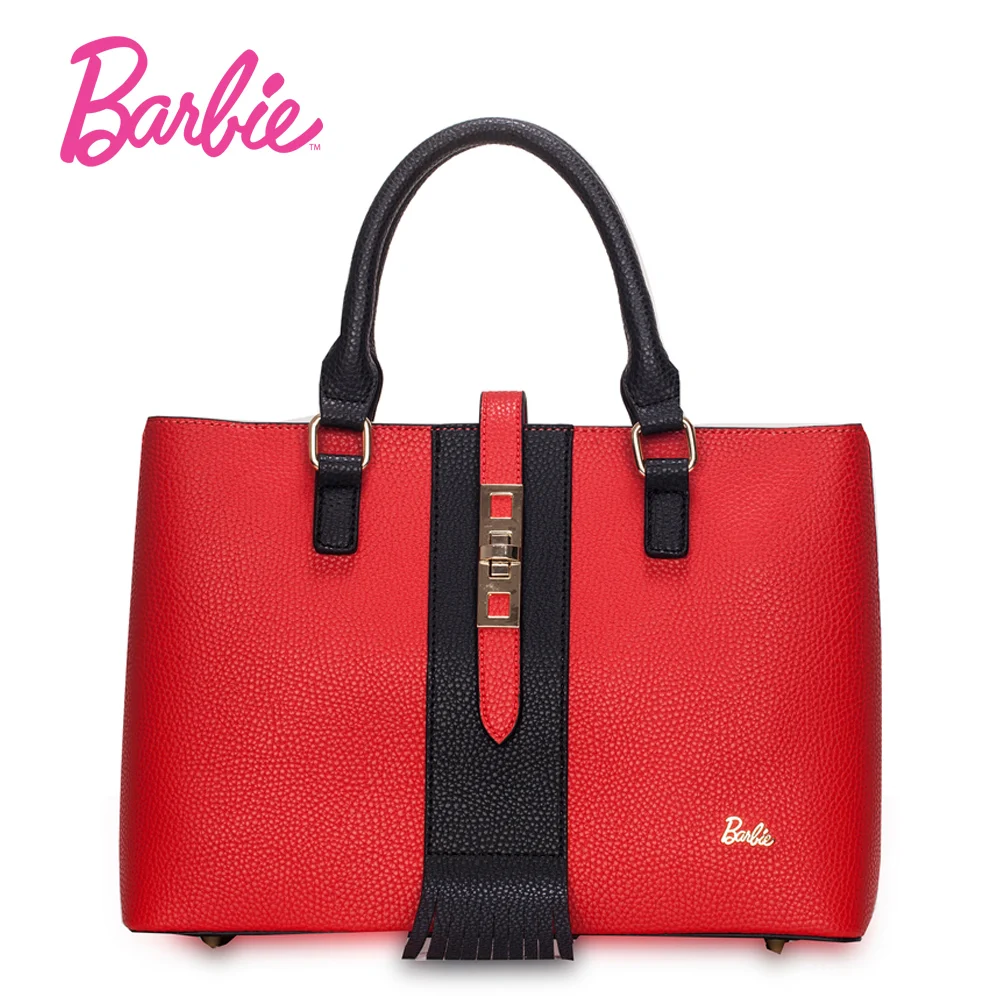 Барби 2018 женские композитные сумки красные кожаные дамские большие Простые