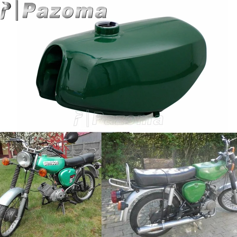 Pazoma МОТОЦИКЛ сталь зеленый оранжевый Бензобак мотоцикл топливный бак для Simson S50