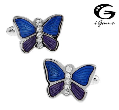 

IGame браслет на ухо с бабочкой качественный латунный материал уникальный синий дизайн насекомых Бесплатная доставка