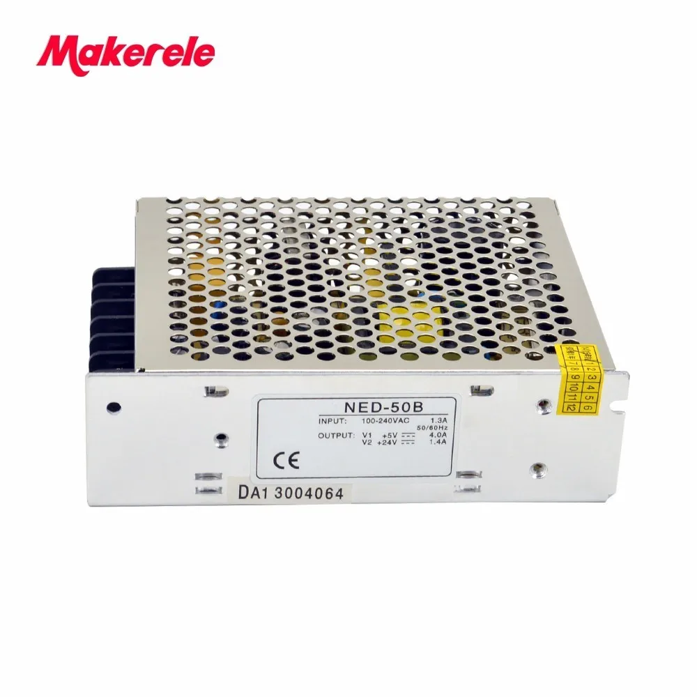 

50W 5V 24V Dual Output Power Supply AC to DC NED-50B wholesale CE SMPS volt switching power supplies 2017 new up