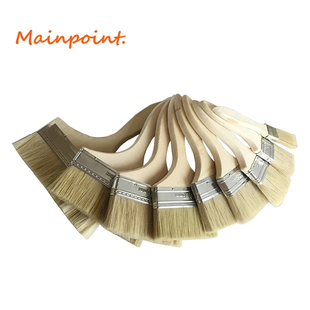 9 шт щетины волос стены краски кисти масло для деревянных ручек рисования