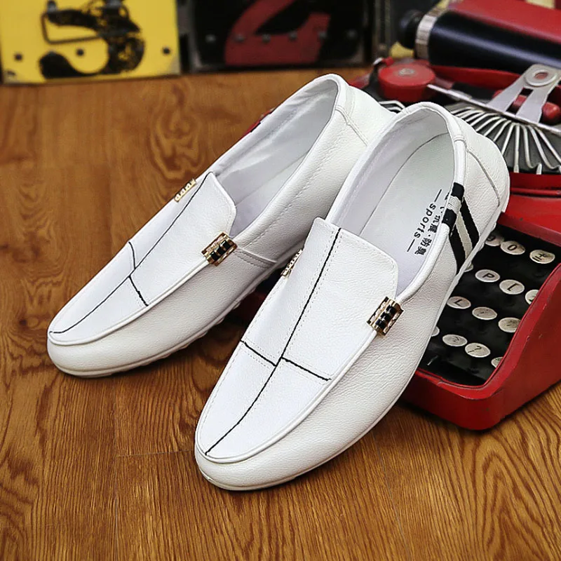 White casual men's shoes sports breathable winter students plus velvet flat new one pedal lazy peas | Обувь