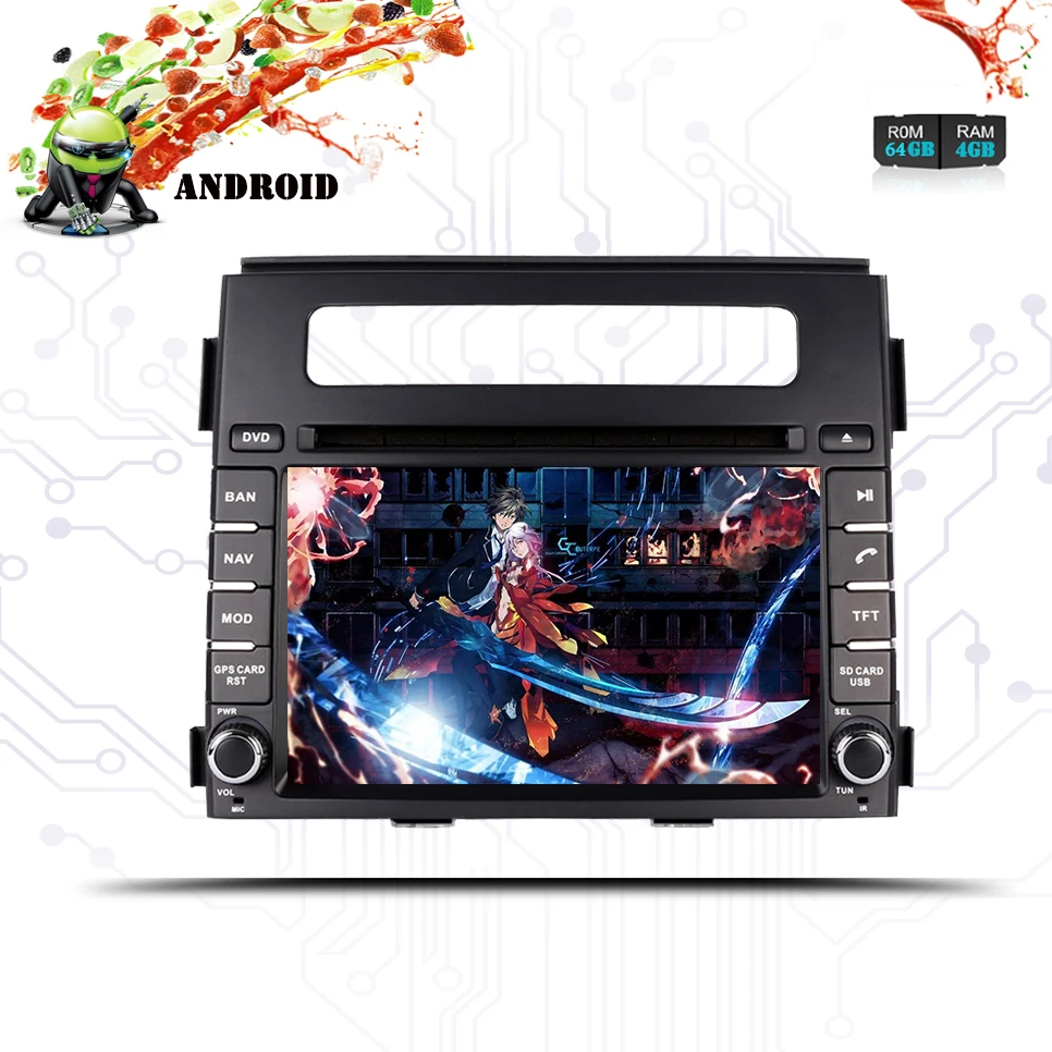 Android 9 0 автомобильный dvd-плеер Octa Core 4 Гб ОЗУ 64 ПЗУ для kia SOUL 2011 2012 2013 сенсорный экран