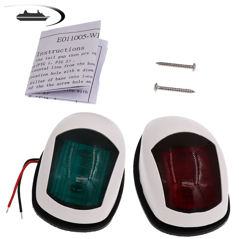 Product C White 2 шт., светильник для морской лодки, яхты, 12 В, из нержавеющей стали, светодиодный навигационный светильник с бантом, понтоны, сигнальный светильник, s - Цвет: Product C White