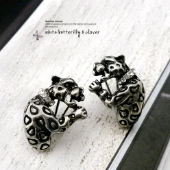 Wholesale personality Make public leopard Stud earrings joker summer fashion style 925 - sterling silver for women | Украшения и