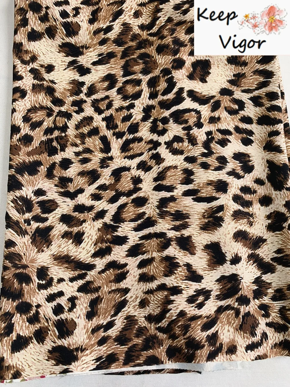 

factory directing sale (1meter) soft elegant full Leopard printed good quality fabric for lady dress party DIY lace YS044
