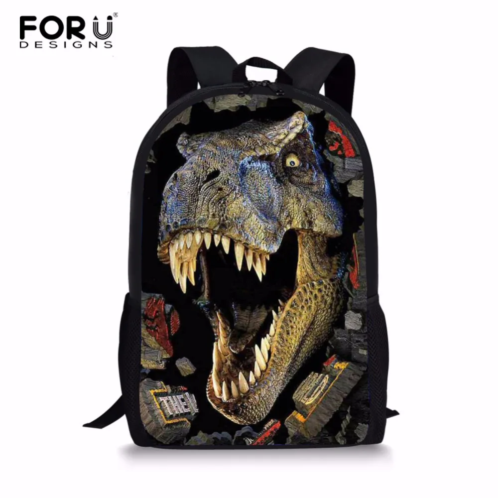 Рюкзак с 3D принтом динозавра FORUDESIGNS 16 дюймов школьные ранцы для мальчиков