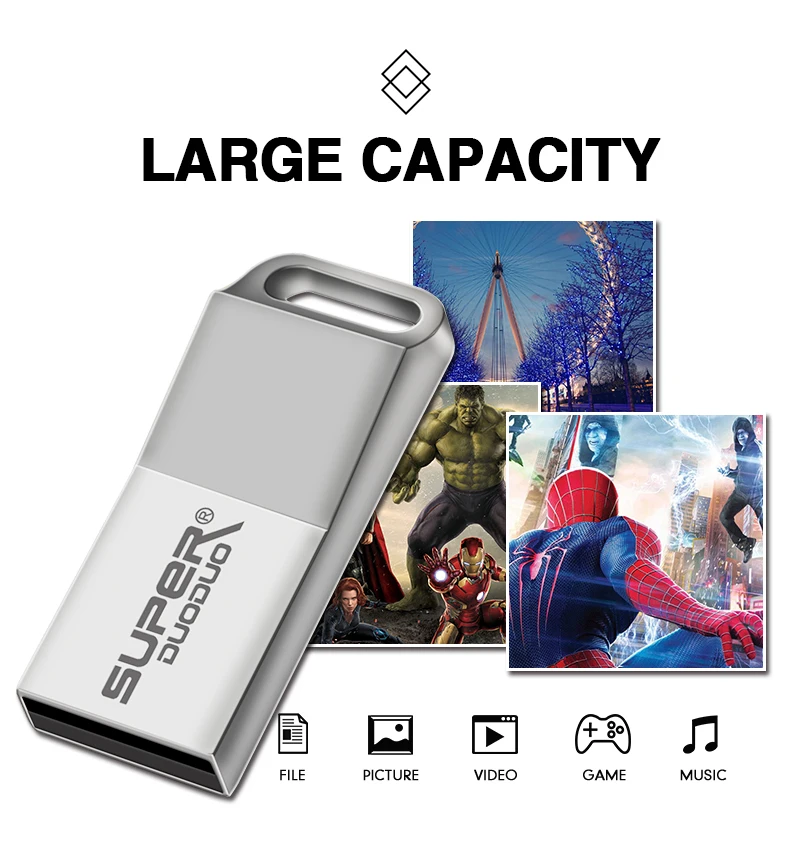 Металлический USB флеш-накопитель 32 Гб 64 Гб 128 ГБ usb 2. 0 флеш-накопитель 16 ГБ 8 ГБ 4 ГБ флеш-накопитель высокоскоростной USB накопитель