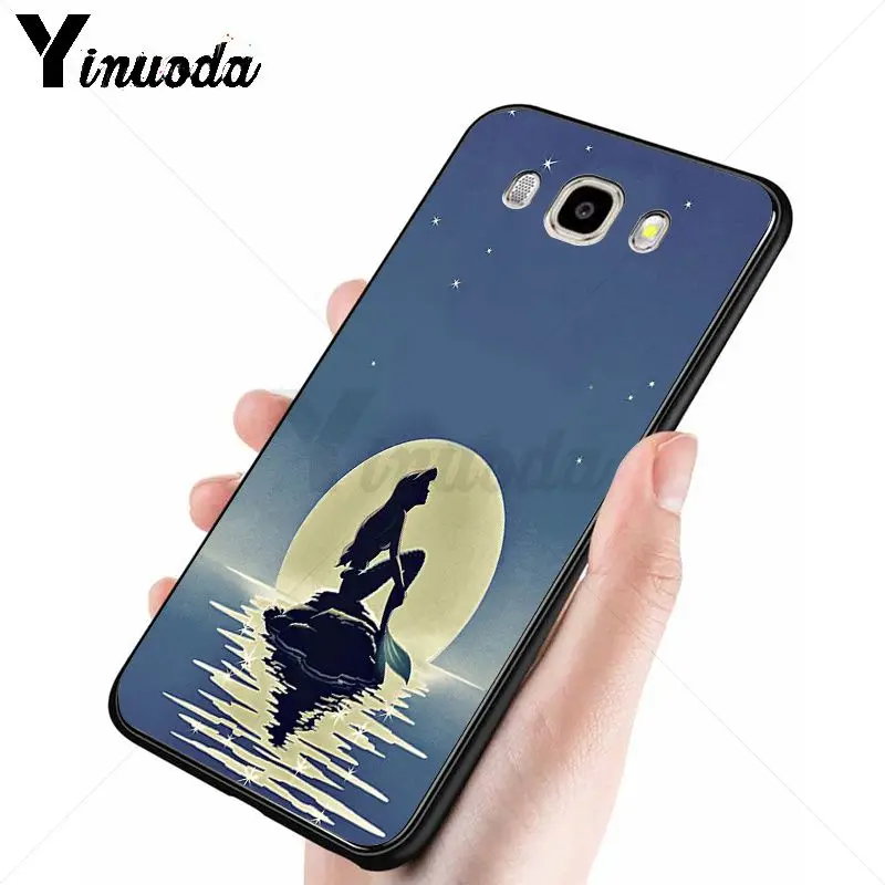 Yinuoda Русалочка черный мягкий чехол для телефона из ТПУ Samsung Galaxy j2prime j4plus j6plus j7 prime j8