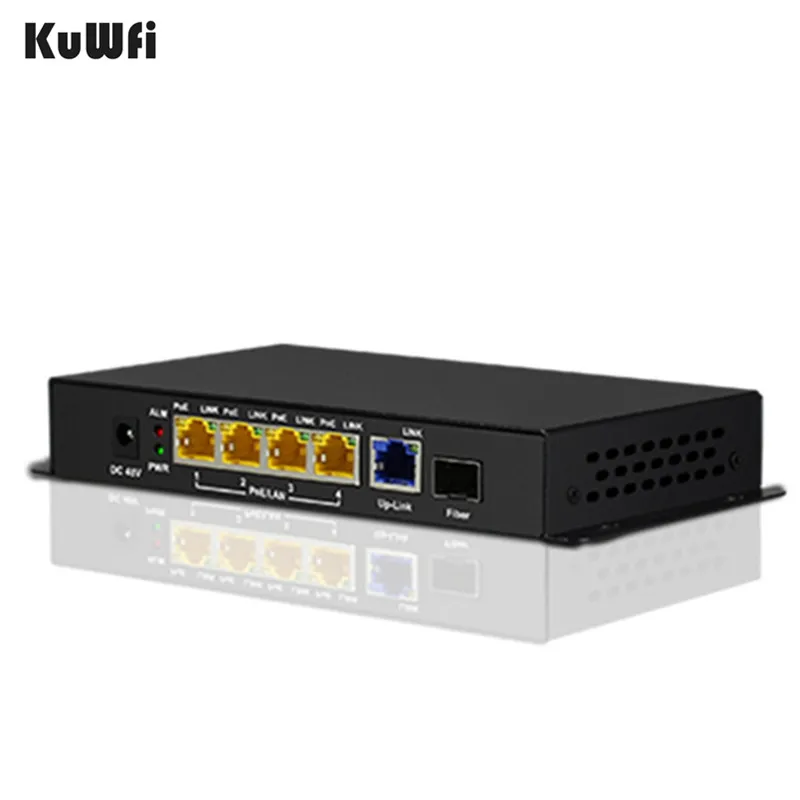 KuWfi 5 портовый коммутатор POE Ethernet 48В гигабитная сеть switchs для сетевых ip камер или