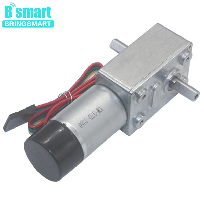 Bringsmart JGY 370S мотор кодер червячный DC Зубчатый редуктор 6 ~ 12 В низкая скорость Холла
