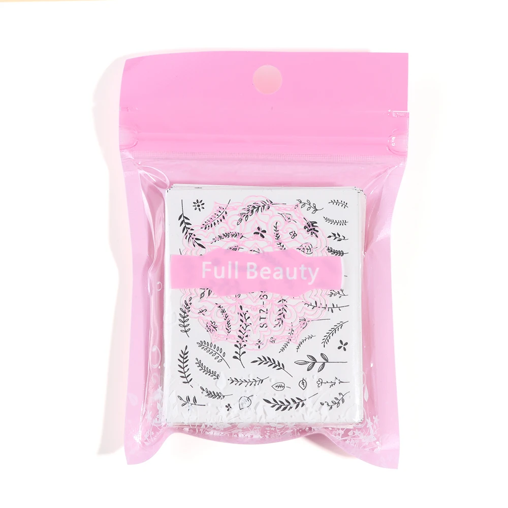 48 шт. наклейка для ногтей переводная вода тату лист Фламинго цветочное украшение