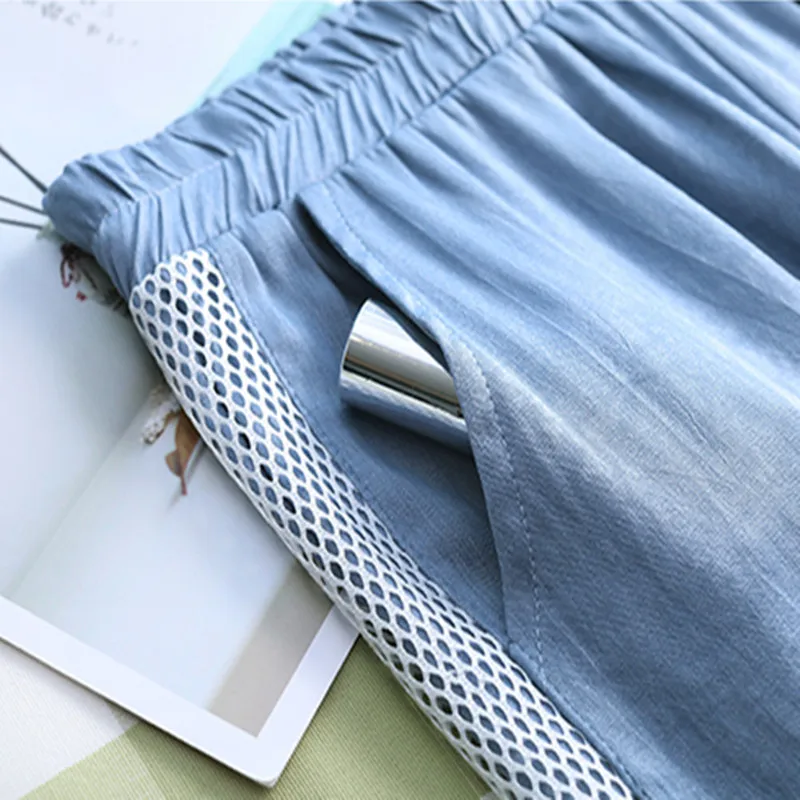 Для женщин Pantalon плюс Размеры S-3XL летние штаны досуг брюки Высокая Талия Упругие