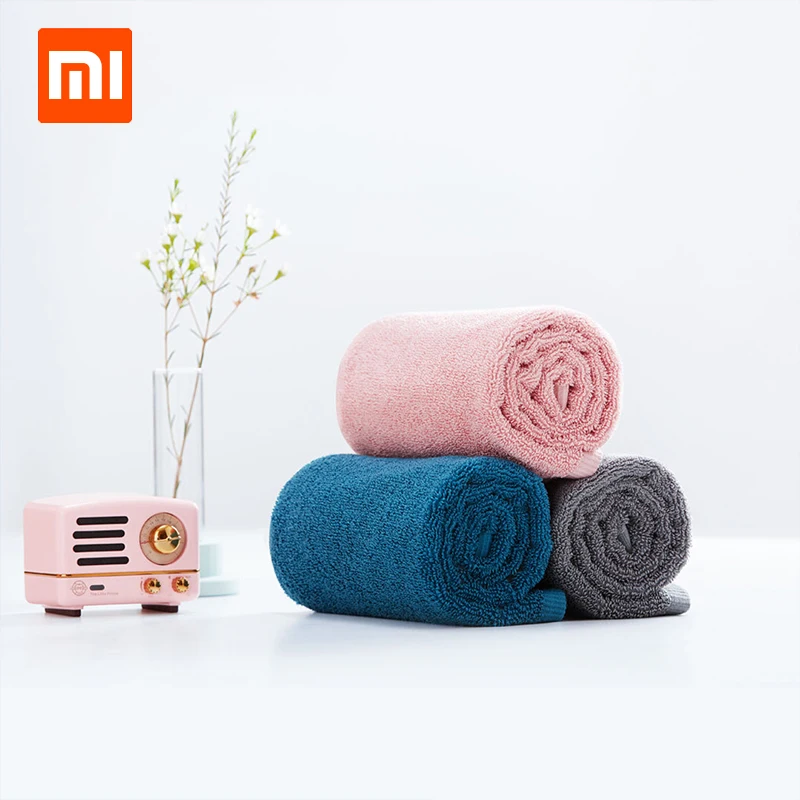 Полотенце XIAOMI Mijia 32x70 см 100% хлопок 5 видов цветов водопоглощающая ванна мягкие