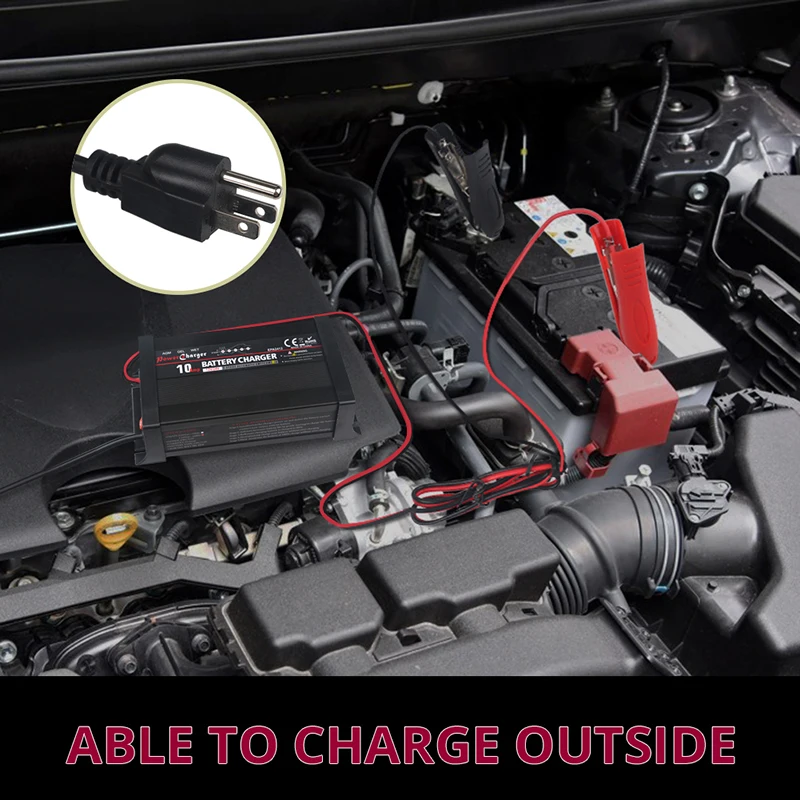 Зарядное устройство для автомобильного аккумулятора ADPOW 5 этапов 10 А 12 В 24