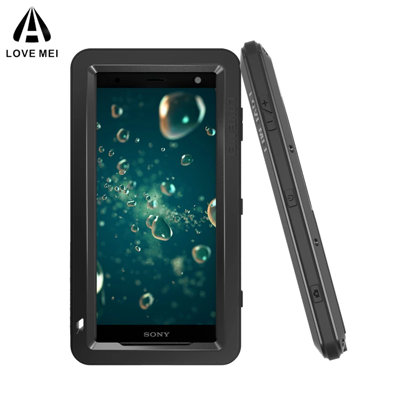 XZ2 оригинальный LOVE MEI бронированный металлический ударопрочный чехол для Sony Xperia 2