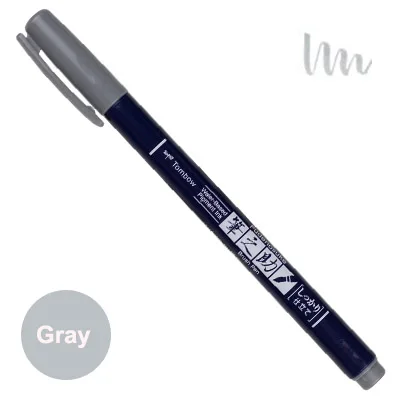 Tombow Fudenosuke цветные кисти для каллиграфии ручки для ручного письма художественный маркер цветная ручка для рисования Bullet Journal Design товары для рукоделия - Цвет: WS-BH Gray