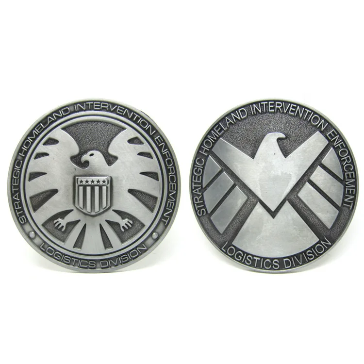 Агенты комиксов щит Оловянная отделка металлический ремень пряжка|Реквизит для