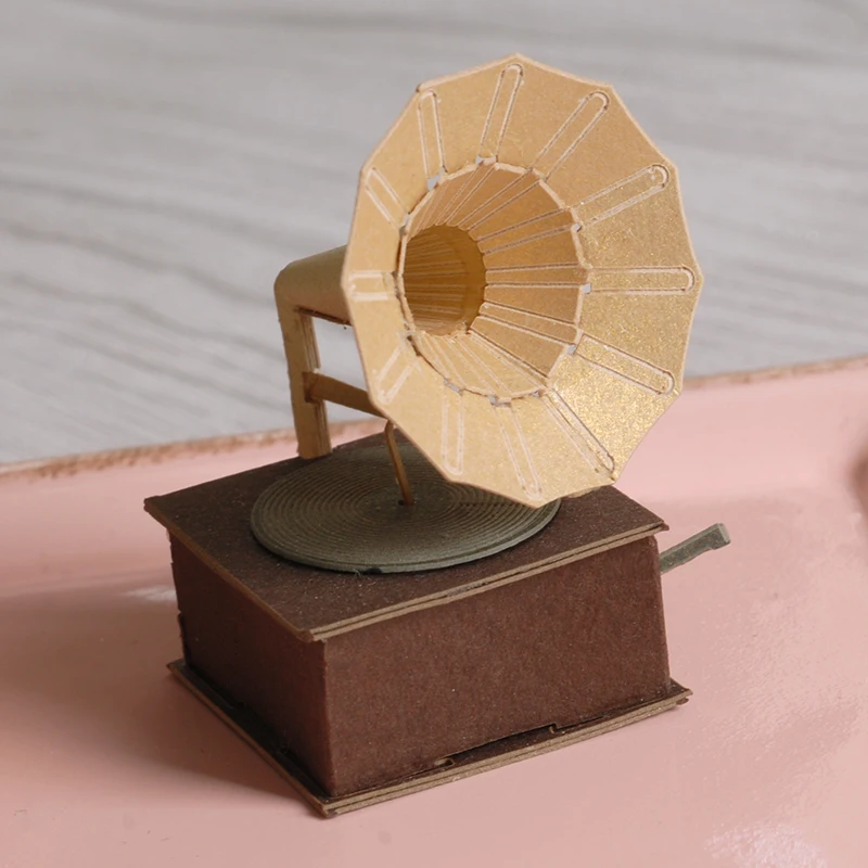 

Mini 3D Phonegraph Model Papercraft For Kids Paper Toy Model