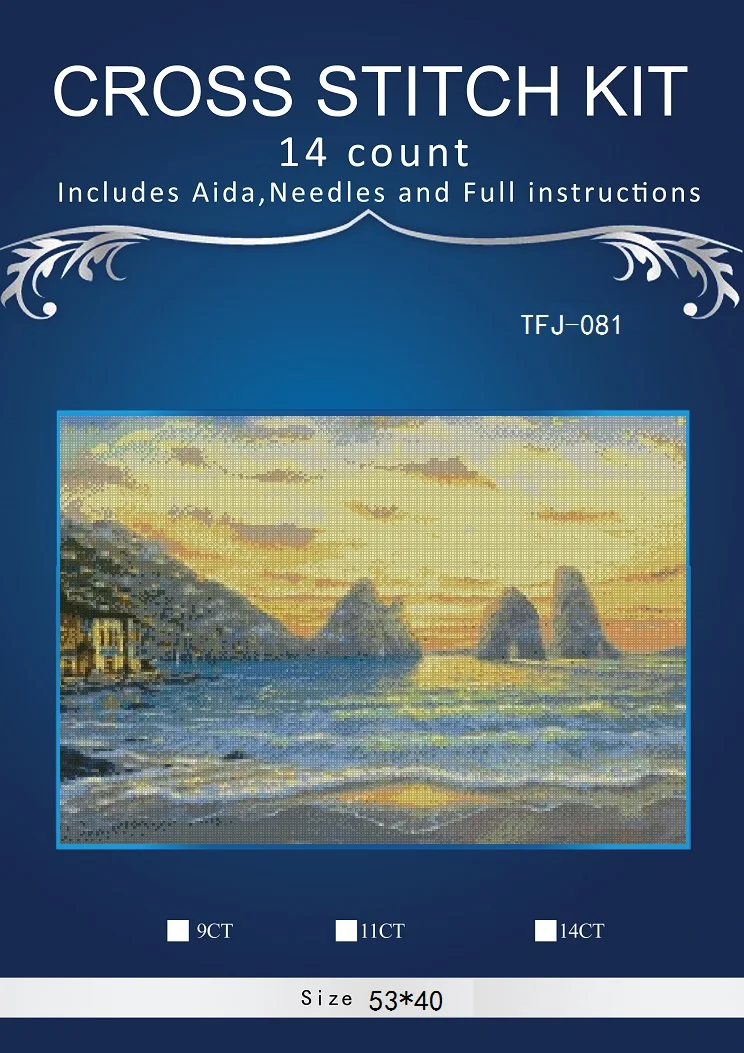 

Wild Animals shelf Exquisite Handmade Needlework Embroidery DIY DMC Cross Stitch Kits Crafts 14CT Unprinted Home Decor 53