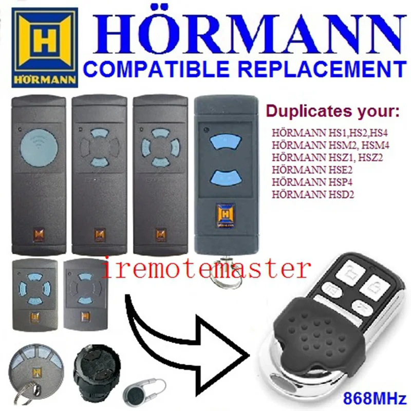 4 канала Hormann HSM4 868 МГц дистанционный пульт совместим с HSM2 дистанционного