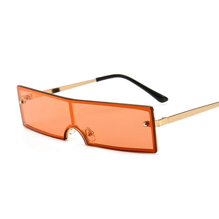 Квадратные Солнцезащитные очки для женщин рамка Квадратные Солнцезащитные очки женские мужские брендовые дизайнерские новые винтажные градиентные черные тёмные очки - Цвет линз: BlackOrange