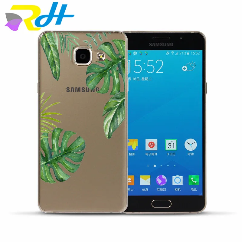 For Coque Samsung Galaxy S6 S7 Edge S8 Plus J5 A3 A5 2016 A520 2017 G530 cover Stickers Cactus plantain leaves series | Мобильные