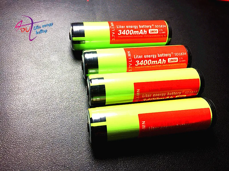 

2PCS 100% New Original 18650 NCR18650B 3400mAh 3.7V Li-ion Rechargeable battery +