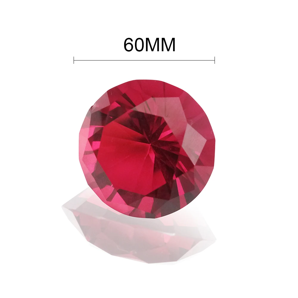 60mm 6pcs Red Color Cut Crystal Diamond Glass Diamonds Paperweight For Birthday Wedding Party Souvenir Gifts Best Selling | Дом и сад