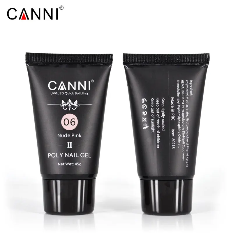 CANNI, новинка, продукты для дизайна ногтей, полигель для ногтей, светодиодный, натуральный, прозрачный, Кристальный, акриловый, кумуфлож, прозрачный, удлиненный, полигель