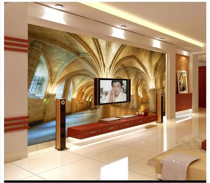 Пользовательские фото обои 3d tv фрески 3D Европейский церковный купол фон