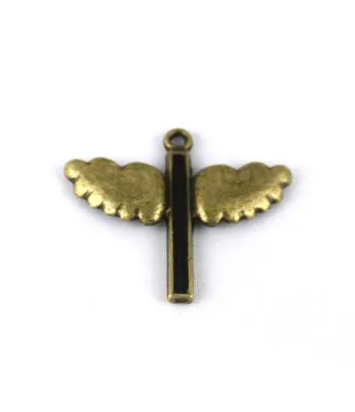 

FREE SHIPPING 300pcs Antiqued Bronze Cross Wing Charm A8725B